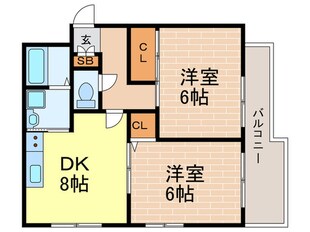 グリ－ンネスハイツの物件間取画像